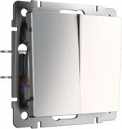 Выключатель двухклавишный (глянцевый никель) W1120002 Werkel 732675